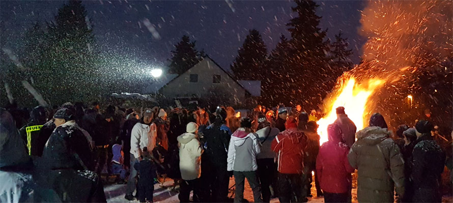 Neujahrsfeuer in Vogelsdorf